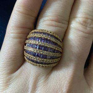 Ring- Diamonds, Gold & amethyst.